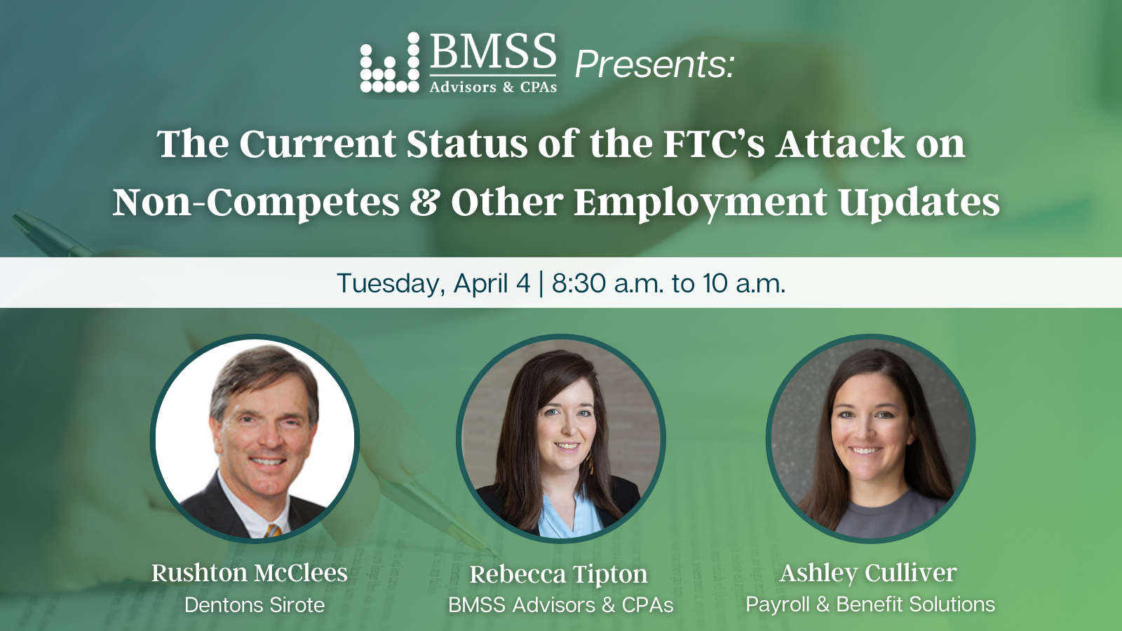 BMSS Presents: The Current Status of the FTC's Attack on Non-competes ...